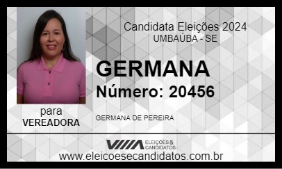 Candidato GERMANA 2024 - UMBAÚBA - Eleições