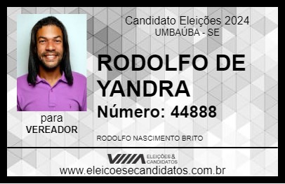 Candidato RODOLFO DE YANDRA 2024 - UMBAÚBA - Eleições