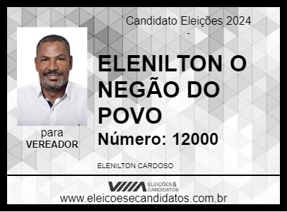 Candidato ELENILTON O NEGÃO DO POVO 2024 - ESTÂNCIA - Eleições