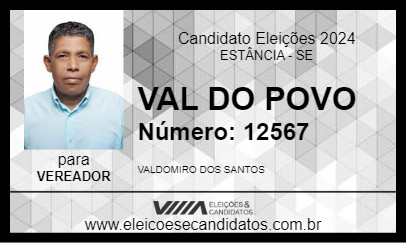 Candidato VAL DO POVO 2024 - ESTÂNCIA - Eleições