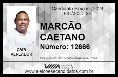 Candidato MARCÃO CAETANO 2024 - ESTÂNCIA - Eleições