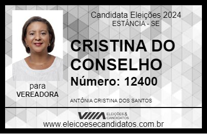 Candidato CRISTINA DO CONSELHO 2024 - ESTÂNCIA - Eleições