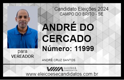 Candidato ANDRÉ DO CERCADO 2024 - CAMPO DO BRITO - Eleições