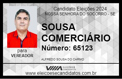 Candidato SOUSA COMERCIÁRIO 2024 - NOSSA SENHORA DO SOCORRO - Eleições