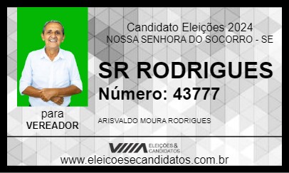 Candidato SR RODRIGUES 2024 - NOSSA SENHORA DO SOCORRO - Eleições