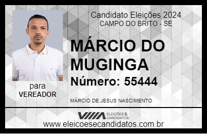 Candidato MÁRCIO DO MUGINGA 2024 - CAMPO DO BRITO - Eleições