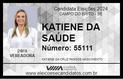 Candidato KATIENE DA SAÚDE 2024 - CAMPO DO BRITO - Eleições