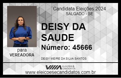 Candidato DEISY DA SAUDE 2024 - SALGADO - Eleições