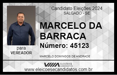 Candidato MARCELO DA BARRACA 2024 - SALGADO - Eleições