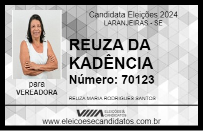 Candidato REUZA DA KADÊNCIA 2024 - LARANJEIRAS - Eleições