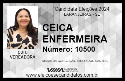 Candidato CEICA ENFERMEIRA 2024 - LARANJEIRAS - Eleições