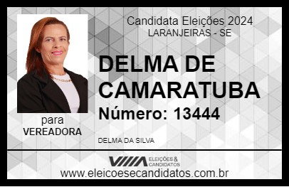 Candidato DELMA DE CAMARATUBA 2024 - LARANJEIRAS - Eleições