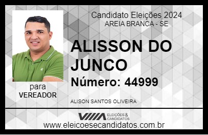 Candidato ALISSON DO JUNCO 2024 - AREIA BRANCA - Eleições