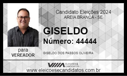 Candidato GISELDO 2024 - AREIA BRANCA - Eleições