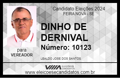 Candidato DINHO DE DERNIVAL 2024 - FEIRA NOVA - Eleições