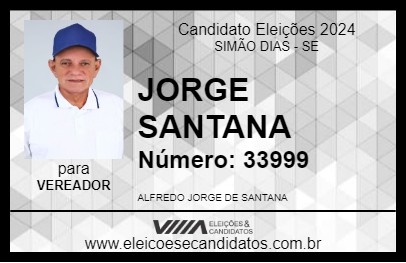 Candidato JORGE SANTANA 2024 - SIMÃO DIAS - Eleições