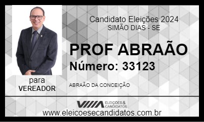 Candidato PROF ABRAÃO 2024 - SIMÃO DIAS - Eleições