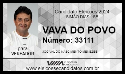 Candidato VAVA DO POVO 2024 - SIMÃO DIAS - Eleições