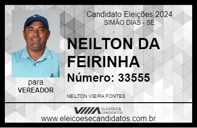 Candidato NEILTON DA FEIRINHA 2024 - SIMÃO DIAS - Eleições