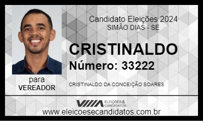 Candidato CRISTINALDO 2024 - SIMÃO DIAS - Eleições