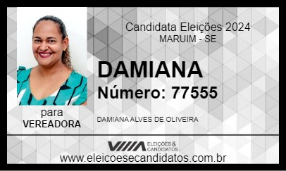 Candidato DAMIANA 2024 - MARUIM - Eleições