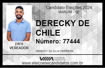 Candidato DERECKY FERREIRA 2024 - MARUIM - Eleições