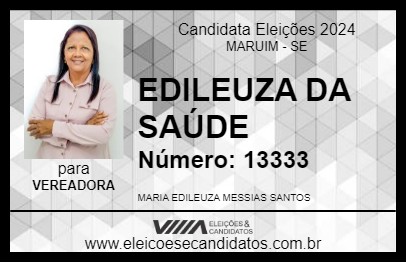 Candidato EDILEUZA DA SAÚDE 2024 - MARUIM - Eleições