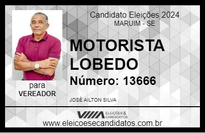 Candidato MOTORISTA LOBEDO 2024 - MARUIM - Eleições