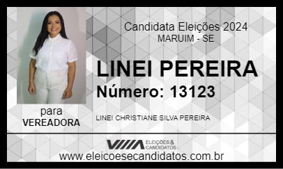 Candidato LINEI PEREIRA 2024 - MARUIM - Eleições