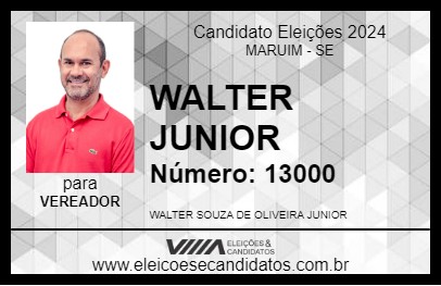 Candidato WALTER JUNIOR 2024 - MARUIM - Eleições