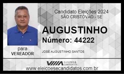 Candidato AUGUSTINHO 2024 - SÃO CRISTÓVÃO - Eleições