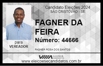 Candidato FAGNER DA FEIRA 2024 - SÃO CRISTÓVÃO - Eleições