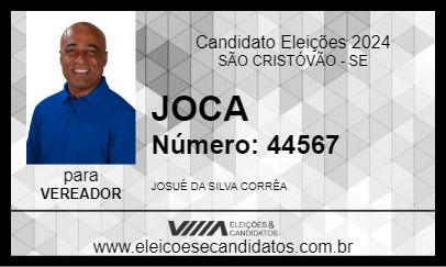 Candidato JOCA 2024 - SÃO CRISTÓVÃO - Eleições