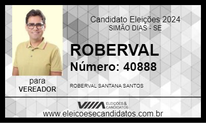 Candidato ROBERVAL 2024 - SIMÃO DIAS - Eleições