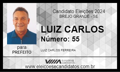 Candidato LUIZ CARLOS 2024 - BREJO GRANDE - Eleições