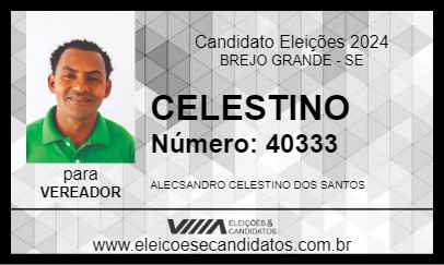 Candidato CELESTINO 2024 - BREJO GRANDE - Eleições