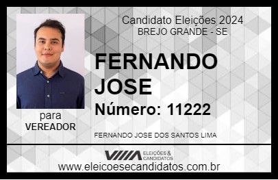 Candidato FERNANDO JOSE 2024 - BREJO GRANDE - Eleições