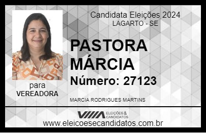 Candidato PASTORA MÁRCIA 2024 - LAGARTO - Eleições