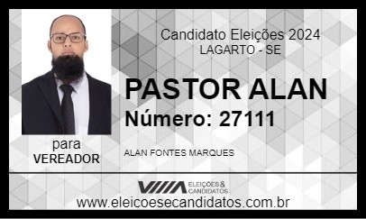 Candidato PASTOR ALAN 2024 - LAGARTO - Eleições