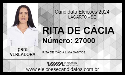 Candidato RITA DE CÁCIA 2024 - LAGARTO - Eleições