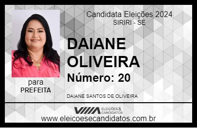 Candidato DAIANE OLIVEIRA 2024 - SIRIRI - Eleições