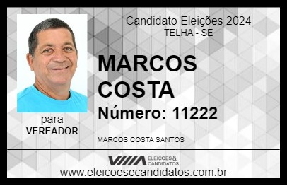 Candidato MARCOS COSTA 2024 - TELHA - Eleições