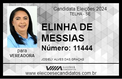 Candidato ELINHA DE MESSIAS 2024 - TELHA - Eleições