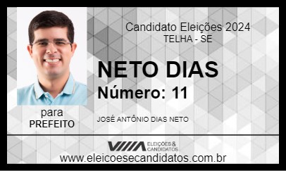 Candidato NETO DIAS 2024 - TELHA - Eleições