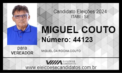 Candidato MIGUEL COUTO 2024 - ITABI - Eleições