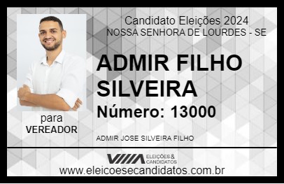 Candidato ADMIR SILVEIRA 2024 - NOSSA SENHORA DE LOURDES - Eleições