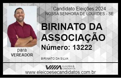 Candidato BIRINATO DA ASSOCIAÇÃO 2024 - NOSSA SENHORA DE LOURDES - Eleições