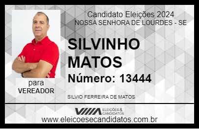 Candidato SILVINHO MATOS 2024 - NOSSA SENHORA DE LOURDES - Eleições