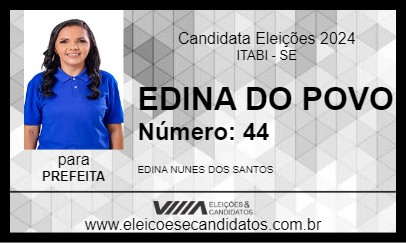 Candidato EDINA DO POVO 2024 - ITABI - Eleições