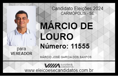 Candidato MÁRCIO DE LOURO 2024 - CARMÓPOLIS - Eleições